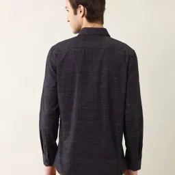 Arrow Navy Cotton Regular Fit Striped Shirt image 2