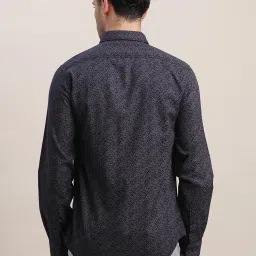 Turtle Blue Cotton Slim Fit Printed Shirt image 2