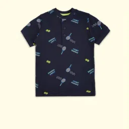 Pantaloons Junior Boys Navy Cotton Printed T-Shirt-picture-23