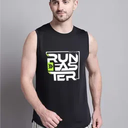 Friskers Black Regular Fit Graphic Sports T-Shirt-image-93