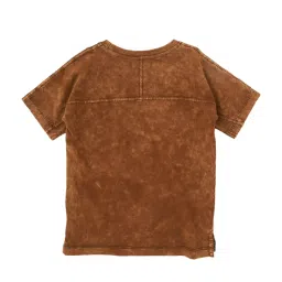 Angel & Rocket Kids Brown Solid T-Shirt image 2