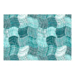 BELLA CASA Genteel Abstract Teal Blue 180 TC Plain King Bedsheet with 2 Pillow Covers image 5