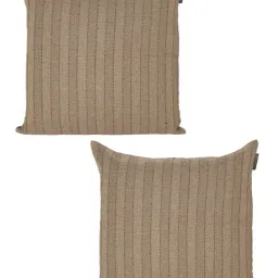 Romee Brown & Beige Jute Cushion Covers (60 x 60 cm) - Set of 2 image 2