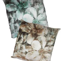Romee Green & Brown Velvet Cushion Covers (60 x 60 cm) - Set of 2 image 2