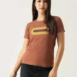 showoffff SHOWOFF Brown Graphic Print T-Shirt-picture-16
