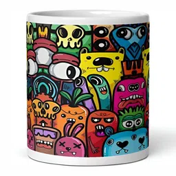 Mr UVD White & Red Printed Ceramic Matte Mug-picture-26