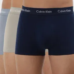Calvin Klein Underwear Multicolored Cotton Regular Fit Trunks - Pack Of 3-image-51