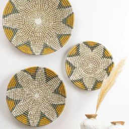 Whispering Homes Rawi Floral Woven Wall Basket - Medium-picture-38