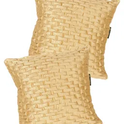 Romee Beige Polyester Cushion Covers (40 x 40 cm) - Set of 2 image 2