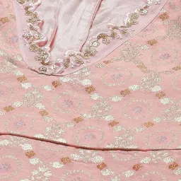 biba girls Biba Kids Pink Embroidered Kurta Set image 5