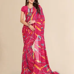 Moda Rapido Abstract Printed Saree With Blouse Piece-picture-35