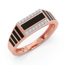 Candere by Kalyan Jewellers 18k Rose Gold & Diamond Ring for Men-picture-15