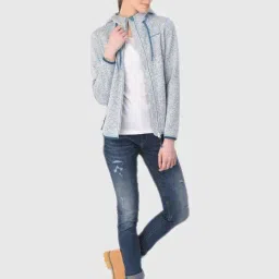 Woodland Grey Self Print Hoodie image 5