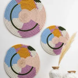 Whispering Homes Woven Wall Basket Decor - Large-picture-27
