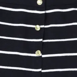 TOMMY HILFIGER Girls Navy Blue Striped Regular Fit Skirt image 3