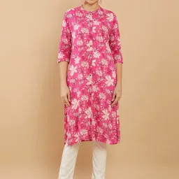 Soch Pink Printed Straight Kurta image 4