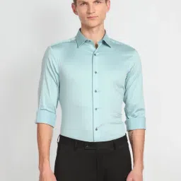 Arrow New York Green Cotton Slim Fit Shirt-picture-35