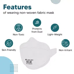 CARE VIEW CV-FENDER-EL-WHITE-5 N95 Anti Pollution Mask (Pack of 5) image 5