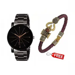 SZN Men Dial & Stainless Steel Straps Analogue Watch Old Men&Brg KaduV -V-picture-21