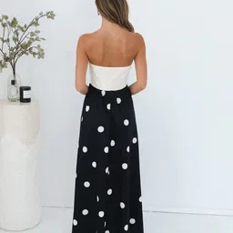 Outzidr Women Polka Dot Maxi Dress image 2