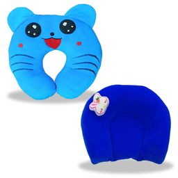 Chinmay Kids Mustard Seeds, Polyester Fibre Animals Baby Pillow Pack of 2 New Sky Blue, Blue-picture-31