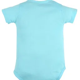 FFlirtygo Cotton Christmas Theme Half Sleeves Dear Santa I Have Been Good Text Printed Onesie - Turquoise image 3