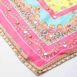 SWI Stylish Embroidered Dupatta with Mirror Work image 3