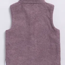 LITTLE COLLARS Full Sleeves Sequins Embellished Owl Designed Three Piece Party Suit Set - Burgandy image 5