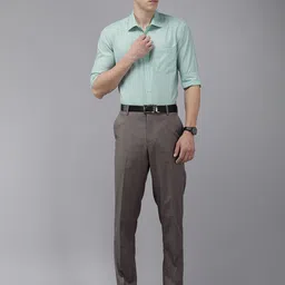 Park Avenue Self Design Slim Fit Textured Formal Shirt image 3