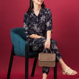 AV2 Floral Printed Tunic With Trousers Co-Ords image 1