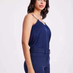 Fablestreet Blue Satin Lace Work Camisole image 3