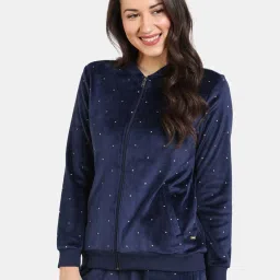 Zivame Navy Polka Dots Sweatshirt image 3