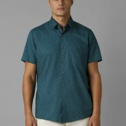 Louis Philippe Blue Slim Fit Printed Shirt-picture-25