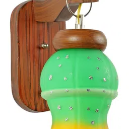 1ST TIME Green & Green Textured Wood Wall Lamp-picture-33