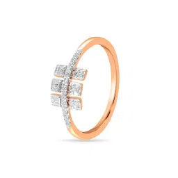 Mia By Tanishq Nature's Finest 14k Rose Gold Sculpted Sparkle Diamond Ring image 3