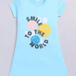 Todd N Teen Kids Blue Printed Nighty-image-8