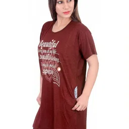 DDASPRATION Women Pack of 2 Printed Longline T-shirts image 2