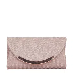 Forever Glam by Pantaloons Rose Gold Embellished Clutch image 2