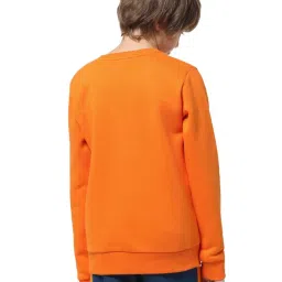 Jack & Jones Junior Orange Printed Full Sleeves Sweatshirt image 2