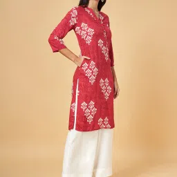 Rangmanch by Pantaloons Red Printed Straight Kurta image 3