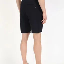 TOMMY HILFIGER Navy Regular Fit Solid Shorts image 2