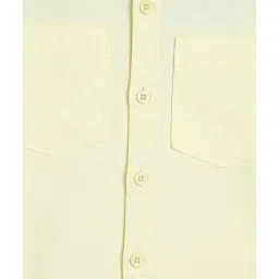 MINIKLUB Kids Light Yellow Solid Shirt image 3