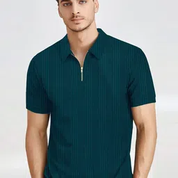 KAJARU Self Design Polo Collar T-shirt-picture-31