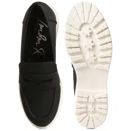 London Rag Women's Black Casual Loafers image 3