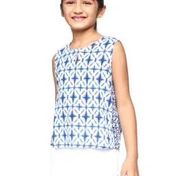 global desi girl Global Desi Girls Blue Printed Top-picture-35