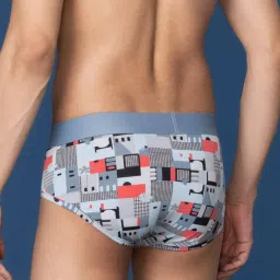 XYXX Skyline Blue Slim Fit Printed Briefs image 2