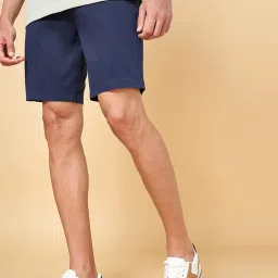 Byford by Pantaloons Navy Slim Fit Shorts image 3