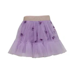 A Little Fable Kids Purple Applique Skirt-picture-18