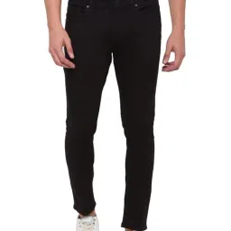 Spykar Black Slim Fit Lightly Washed Jeans-image-13