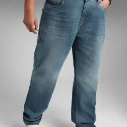 High Star Blue Cotton Straight Fit Jeans-picture-39